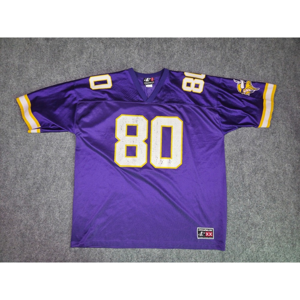 Vintage 90s Minnesota Vikings Cris Carter Jersey‎ Mens XXL Logo Athletic Purple